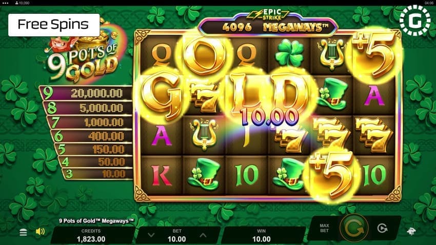 Free Spins Scatter - 9 Pots of Gold Megaways Slot