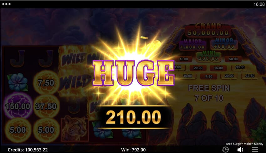 Area Surge Molten Money - Big Win