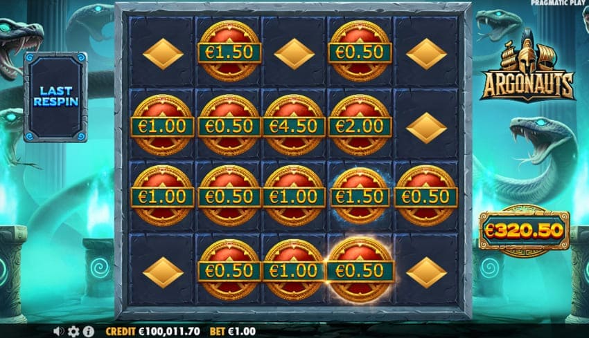 Argonauts Slot - Respin Bonus Feature