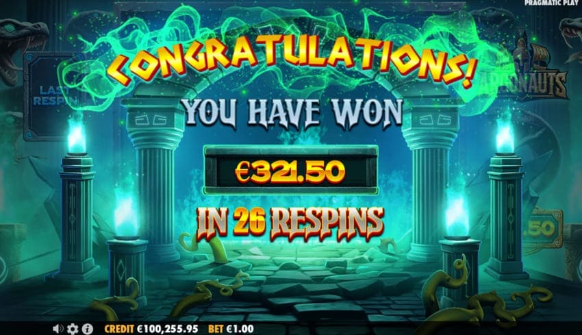 Argonauts Slot - Total Win Respin Feature