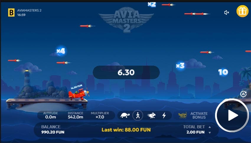 Safe landing activated Screen