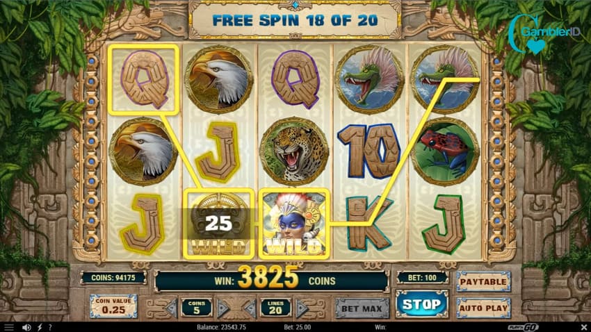 Aztec Warrior Princess - Free Spins
