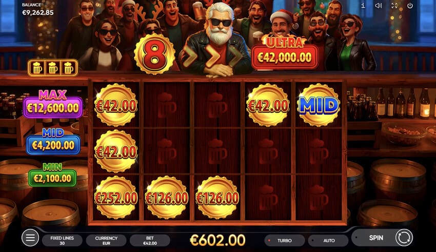 Bad Santa - Hold and Win Bonus Game