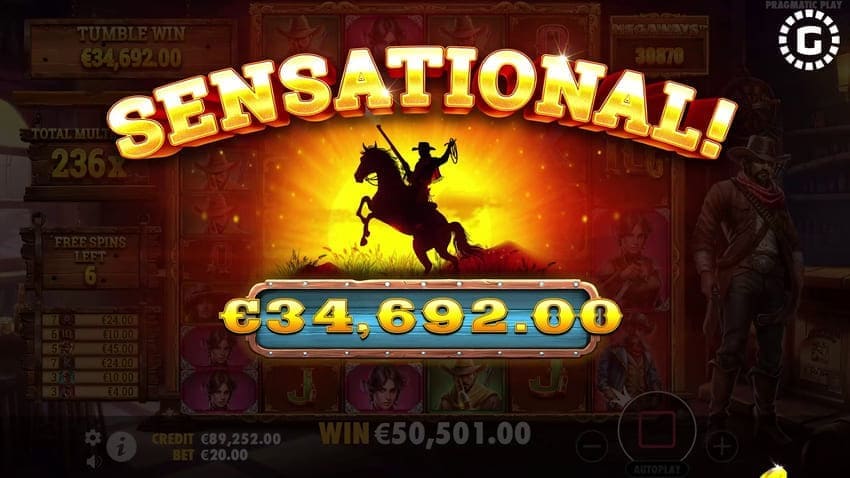 $34,692 Sensational Win - Bandit Megaways Slot