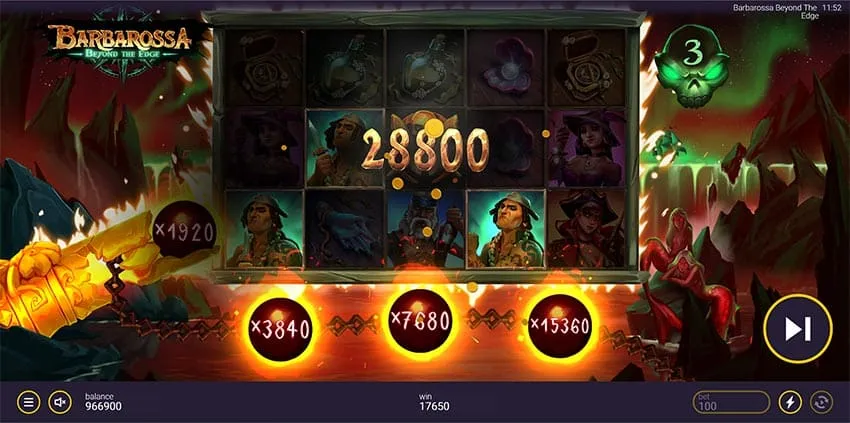 Barbarossa: Beyond the Edge Slot - Free Spins Bonus Feature