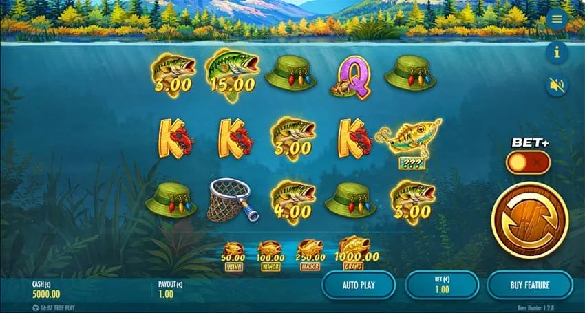 The Fisherman collects fish values even outside Free Spins.