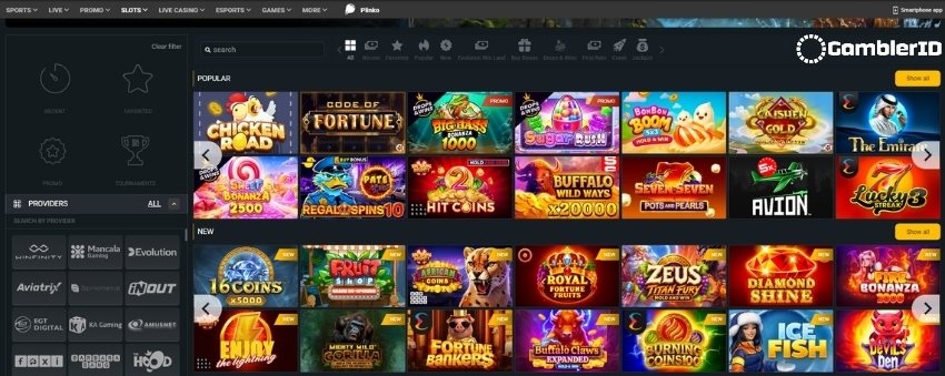 BETANDYOU Casino slots section featuring Sweet Bonanza 2500, Sugar Rush, and Chicken Road
