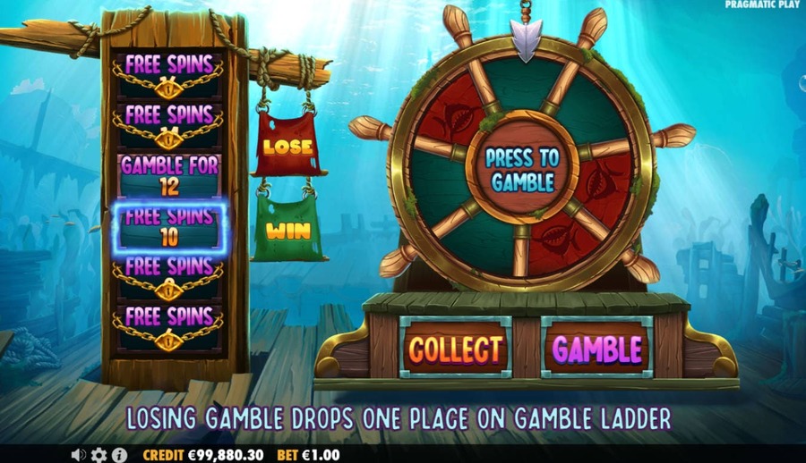 Slot Beware The Deep Megaways - The Gamble Feature