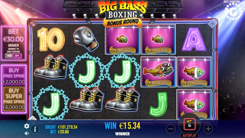 Big Bass Boxing Bonus Round - Base Game