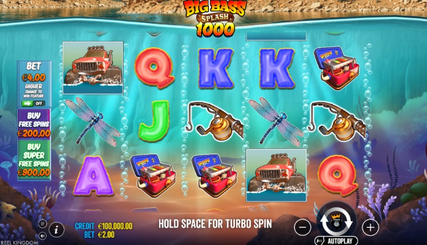 Base Gameplay - Big Bass Splash 1000 Slot