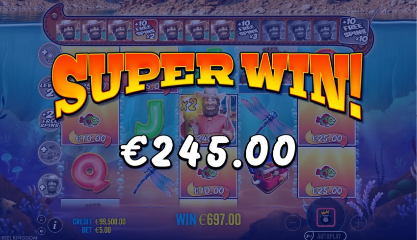 Super Win &euro;245 at Big Bass Splash 1000 Slot