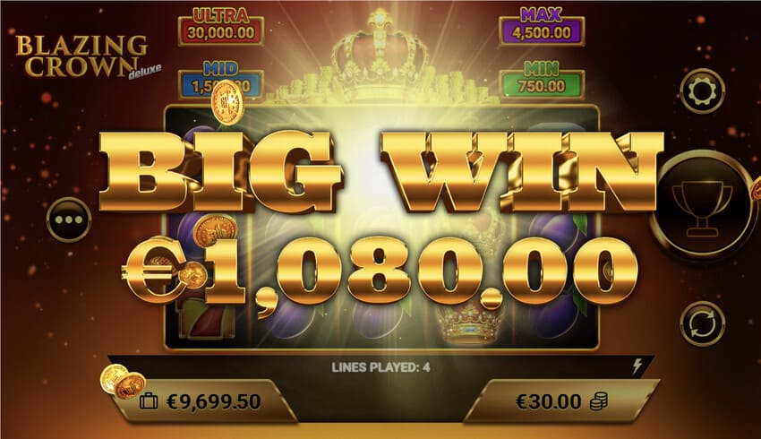 Blazing Crown Deluxe - Big WIn