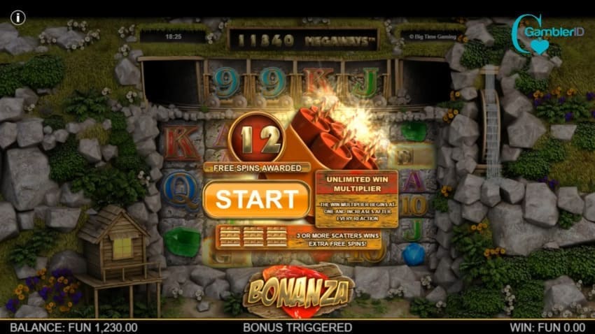 Free Spins Intro  - Bonanza Megaways Slot