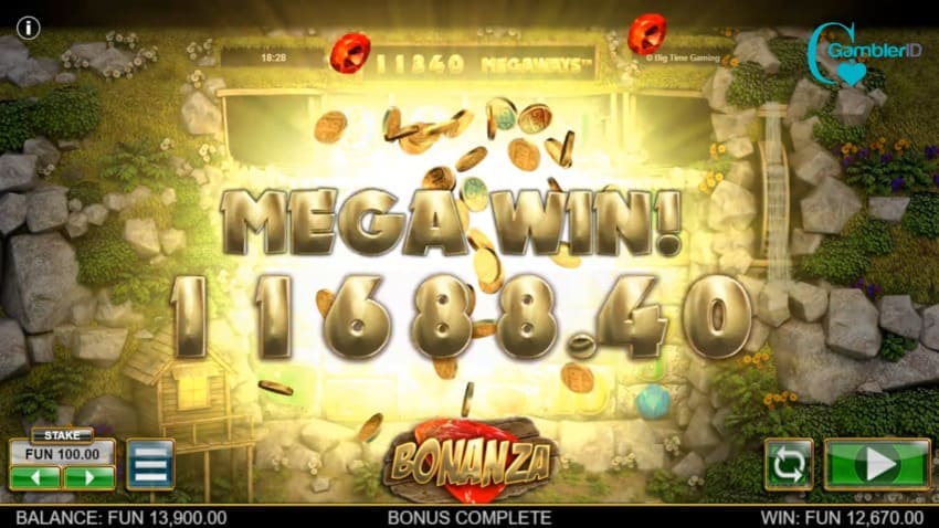 Total Free Spins Win  - Bonanza Megaways Slot