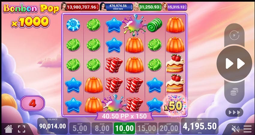 Bonbon Pop x1000 -  FS Bonus Round with Multipliers