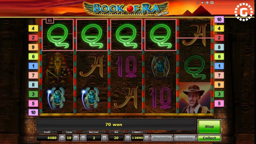 Book of Ra Deluxe - Base Gane