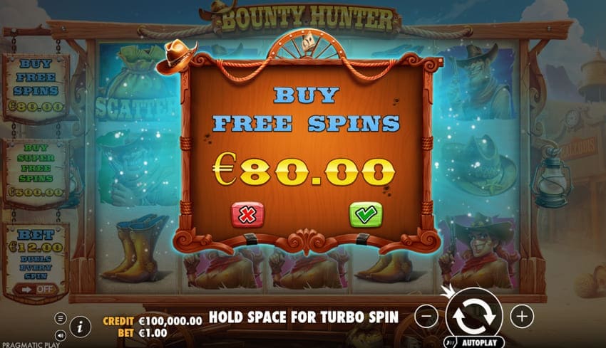 Buy Free Spins Option Screenshot