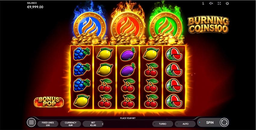 The Burning Coins 100 Base Game