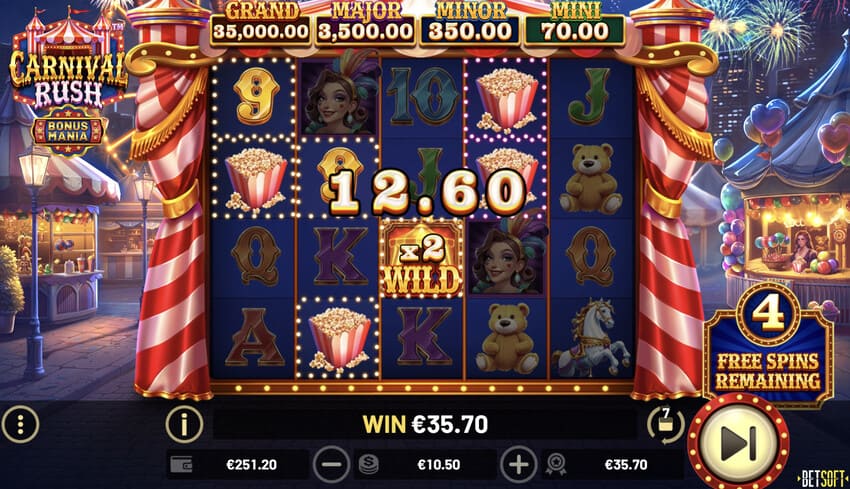 Carnival Rush - Free Spins