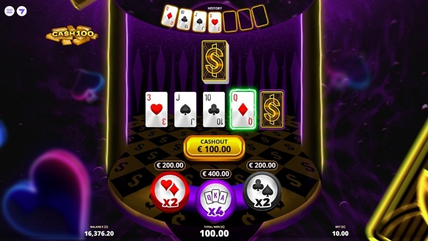 Cash 100 Bar Link - Gamble Feature