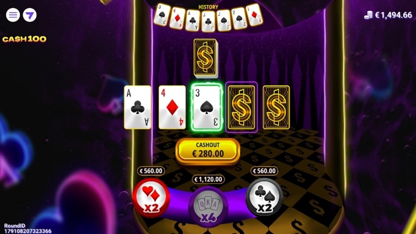 Cash 100 - Gamble Feature