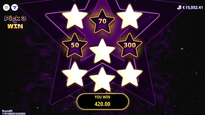 Cash 100 - Pick 3 Bonus Game