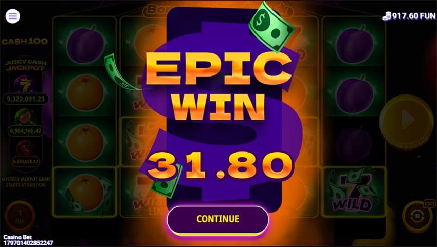 Cash 100 - Epic Win Label