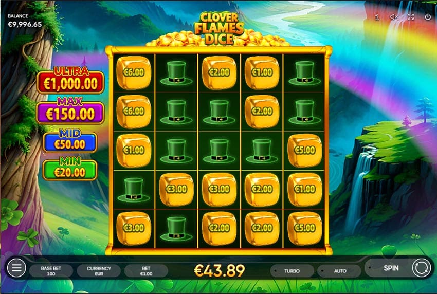 Clover Flames Dice - Clover Time Bonus in Progress