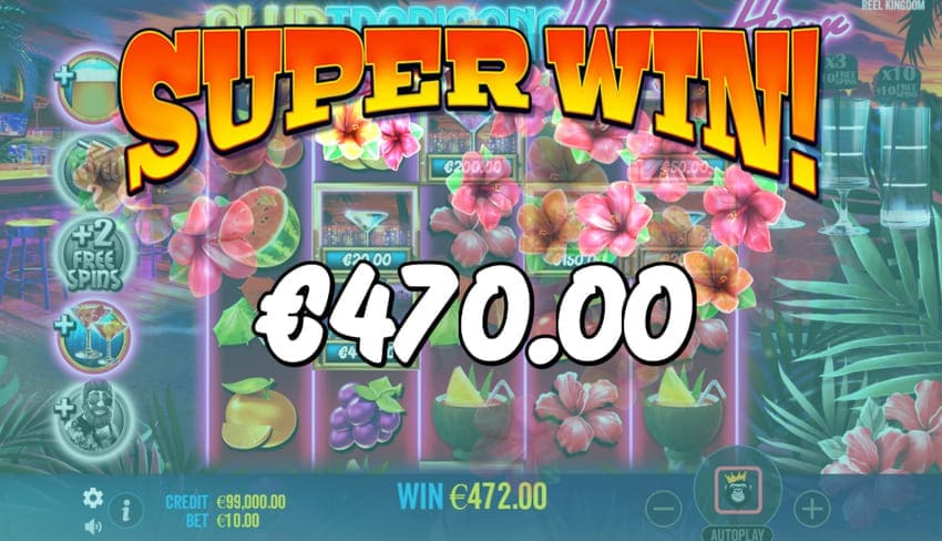470 Euro Super Win - Club Tropicana – Happy Hour