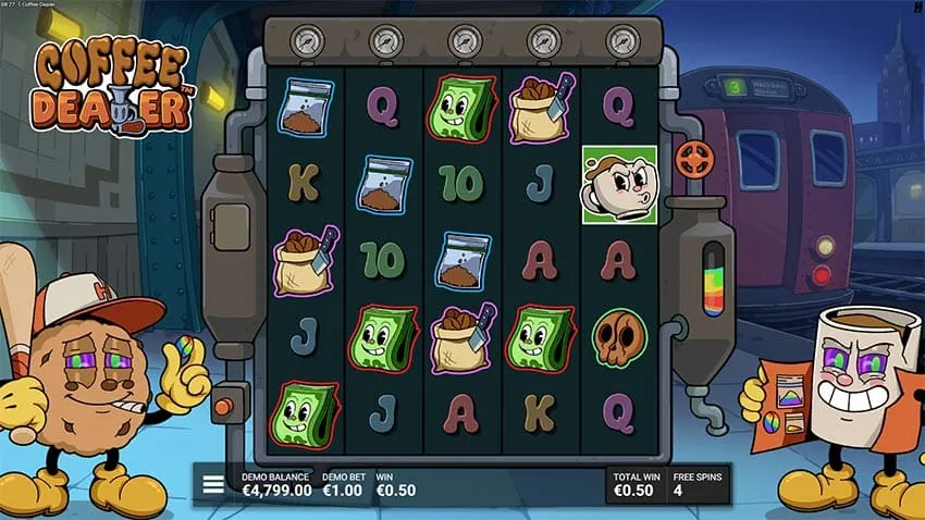 Coffee Dealer Slot - Free Spins Bonus Feature