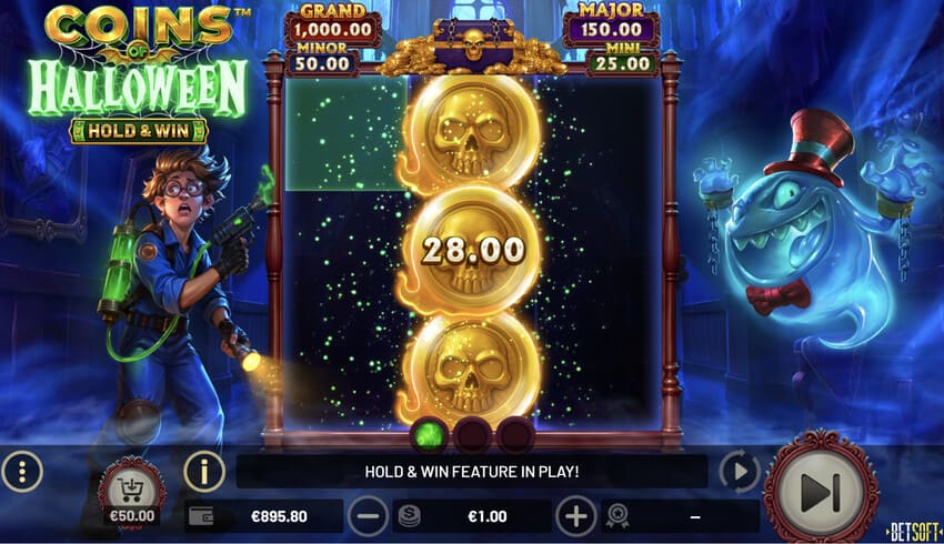 Coins of Halloween - Hold & Win Feature