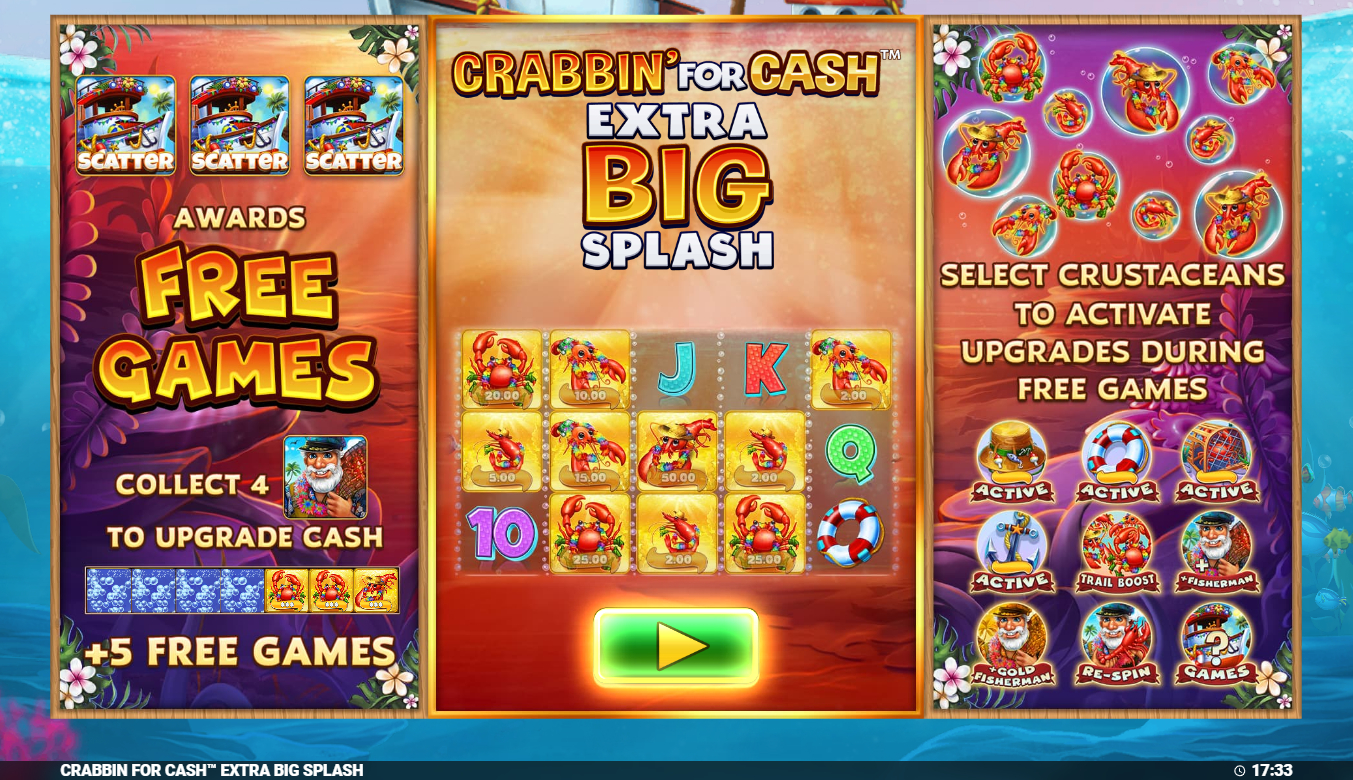 Crabbin’ for Cash Extra Big Splash Slot - Banner