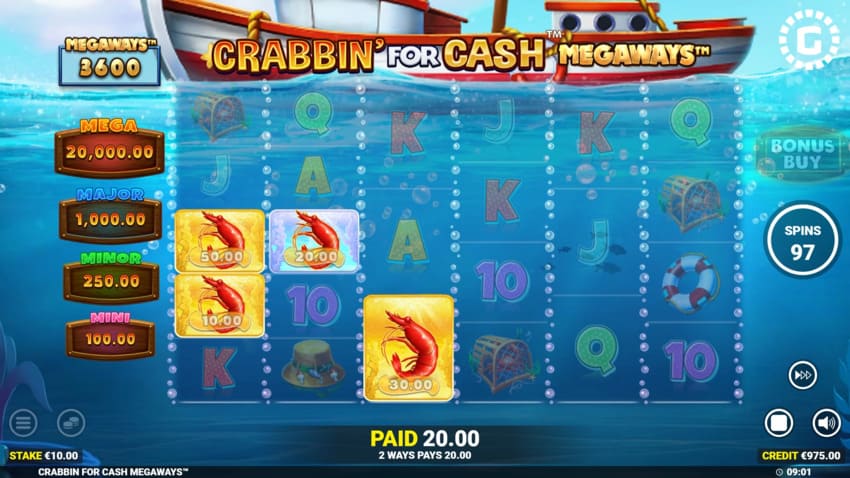 Crabbin’ For Cash Megaways - Base Game
