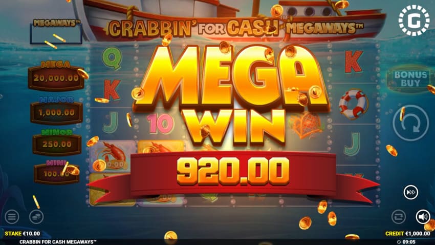 Crabbin’ For Cash Megaways - Big WIn