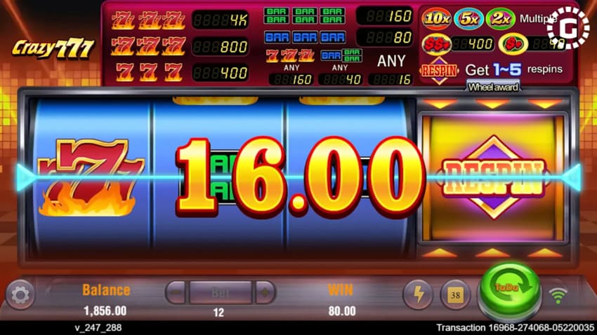 Crazy 777 - Re-Spins
