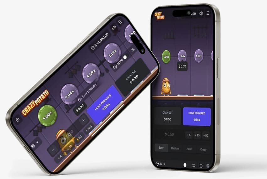 Crazy Potato interface on iPhone 15 Pro