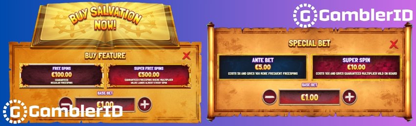 CULT Slot - Special Bets & Buy Feature Options 