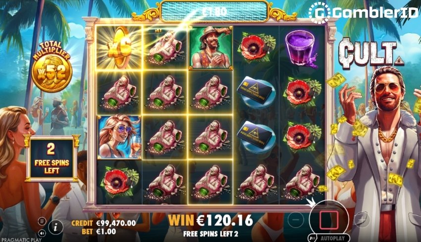 CULT Slot - x52 Total Multiplier in Bonus Round