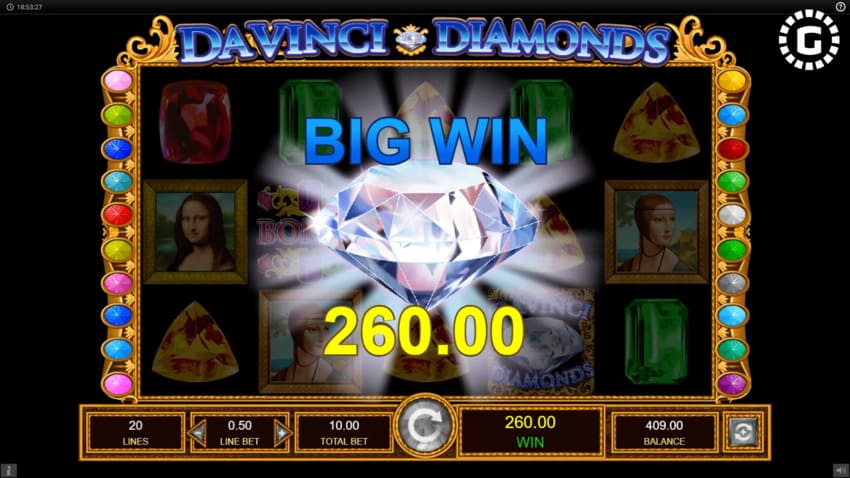 Da Vinci Diamonds - Big Win