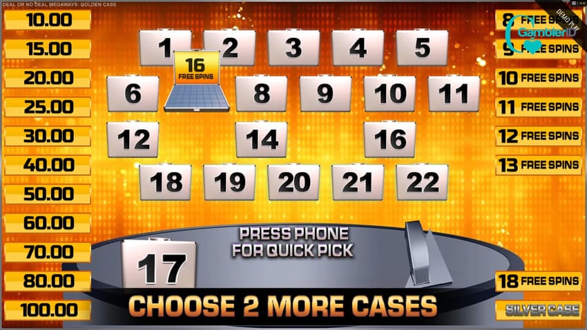 Deal or No Deal Golden Case Megaways - Bonus Rounds