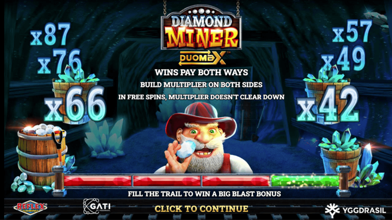 Diamond Miner Duomax Slot - Banner