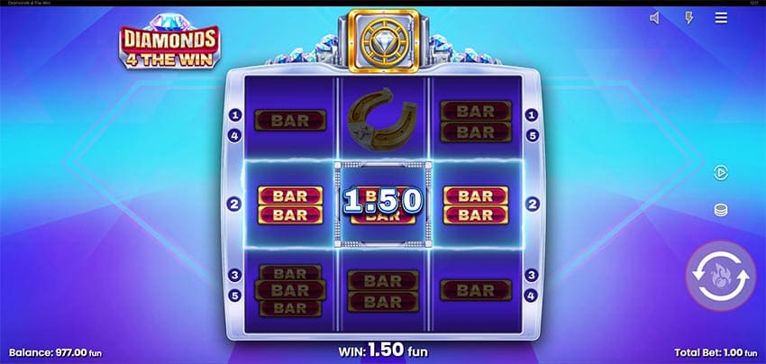 Play Diamonds 4 The Win free demo on GamblerID - no registration required.