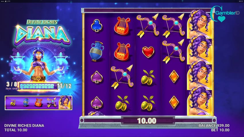 Divine Riches Diana - Free Spins