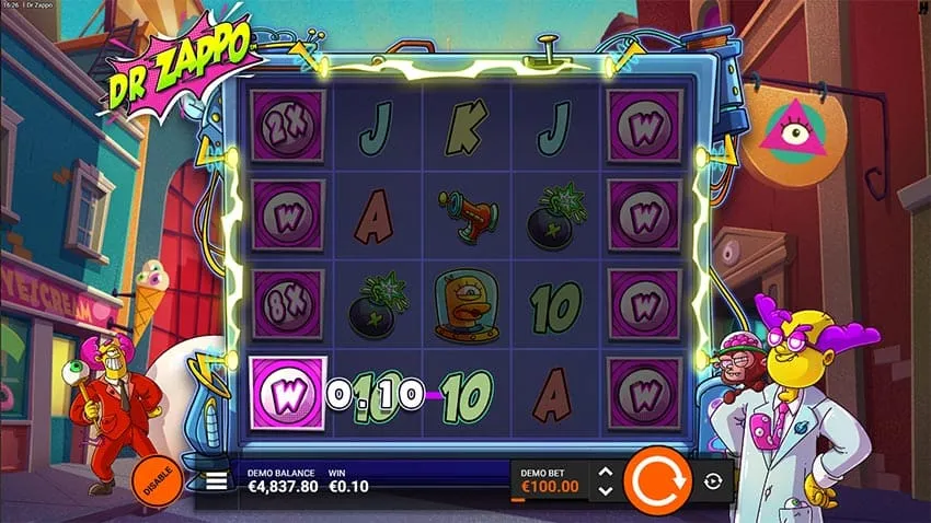 Dr Zappo Slot - Free Spins Bonus Feature