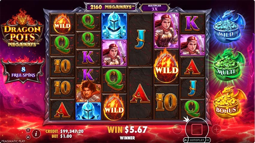 Dragon Pots Megaways - Free Spins Bonus Round
