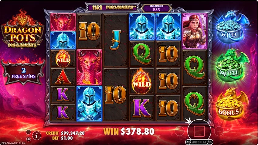 Dragon Pots Megaways Win During Free Spins Event