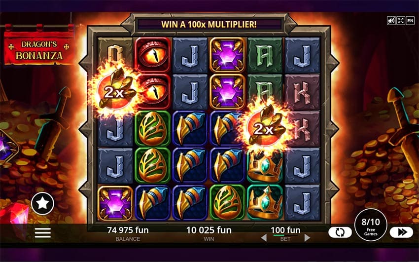 Dragon's Bonanza - Avalanche/Cascade Mechanic in Action