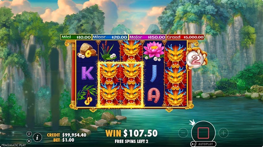 Dragon&rsquo;s Gate Bonus Choice - Free Spins Bonus Round