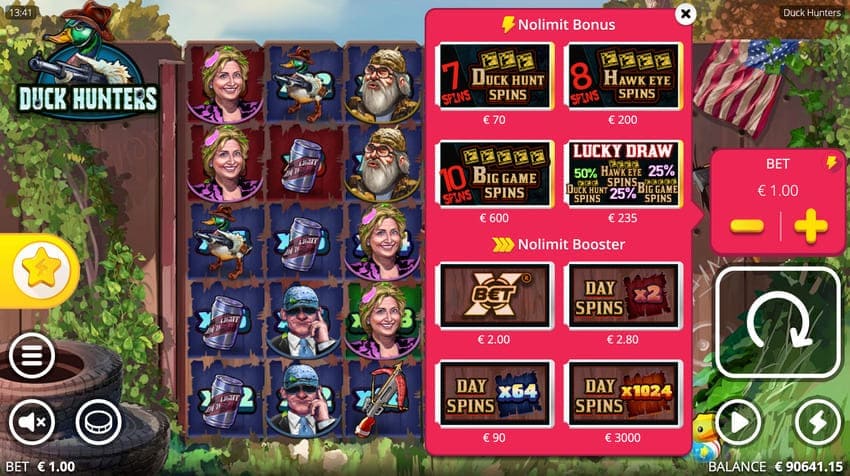 Bonus Buy option - Duck Hunters Slot