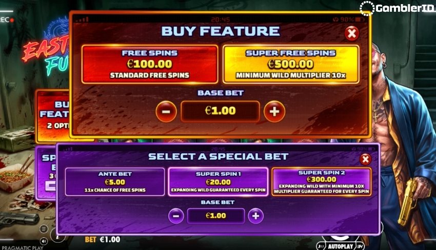Eastern Fury Slot - Special Bets & Feature Buys Screenshot